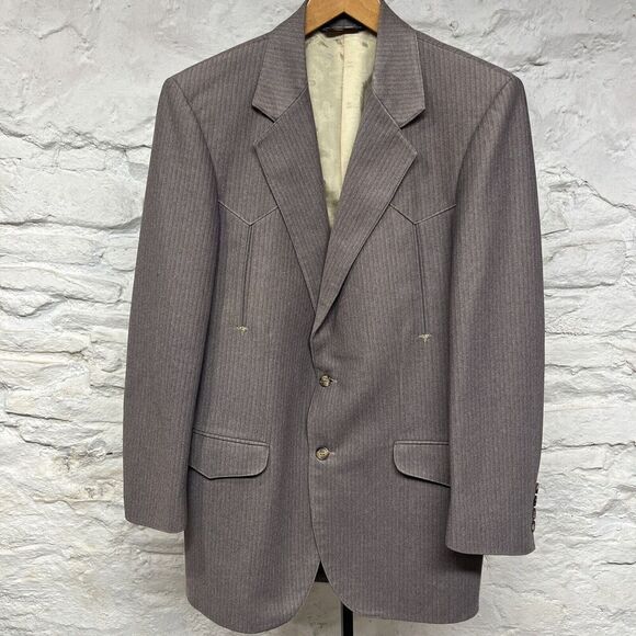 TREGOS WESTWEAR Western Suit Jacket Retro Cowboy Ranchwear Classic Rockabilly - Picture 1 of 9